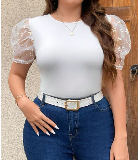 Blossom Mist Puff Sleeve Top