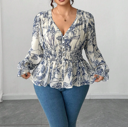 Garden Grace Ruffle Top