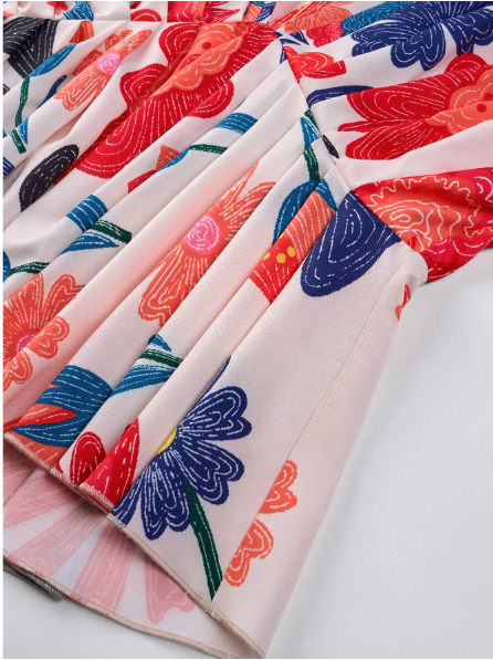 Petal Whispers Bat Sleeve Blouse - Image 4