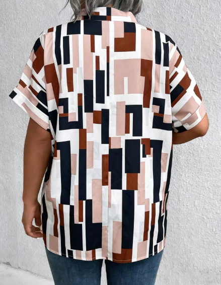 Soft Flow Roll-Cuff Blouse - Image 3