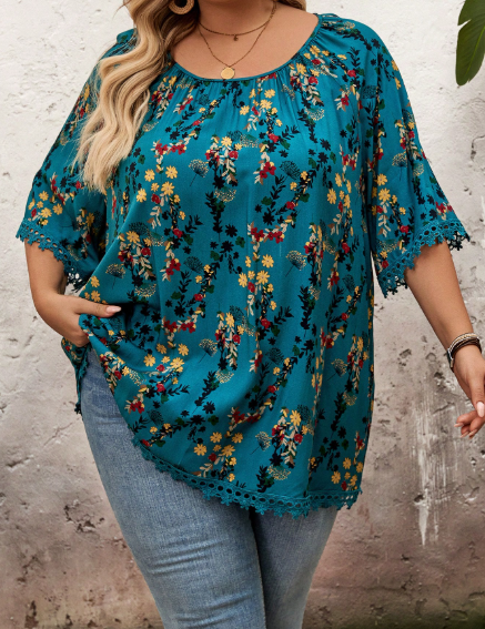 Petite Bloom Raglan Top