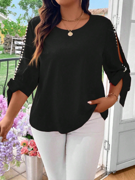 Delicate Pearl Charm Blouse