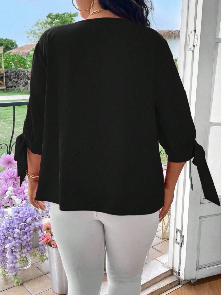 Delicate Pearl Charm Blouse - Image 3