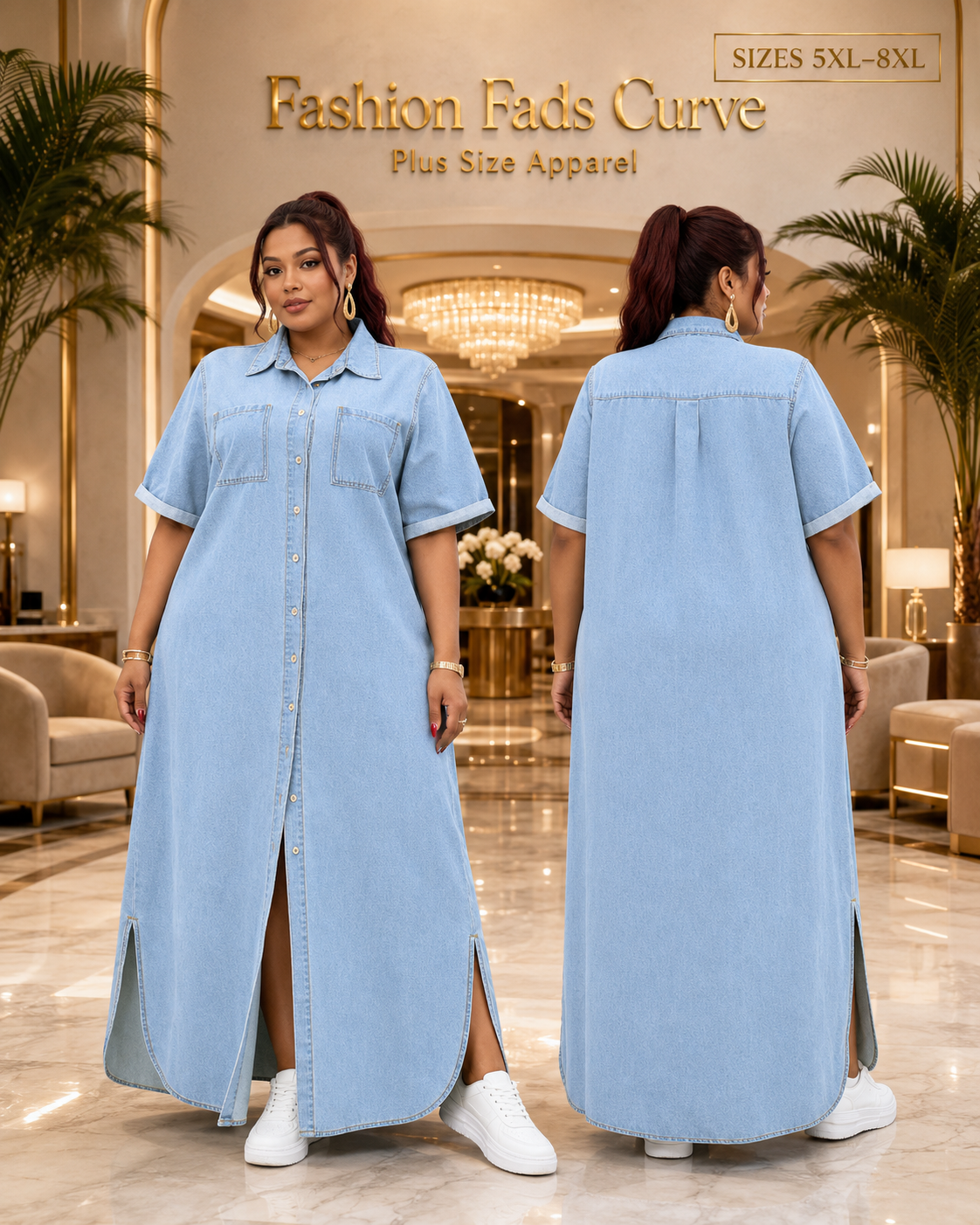 Buttoned Beauty Denim Dress