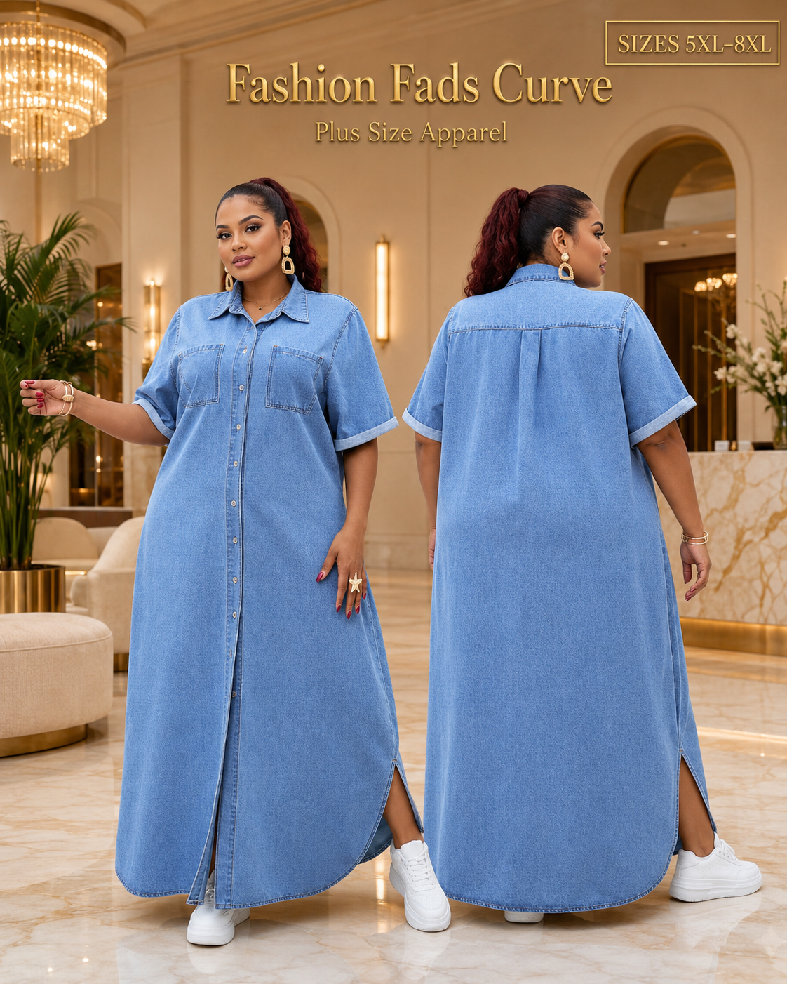 Buttoned Beauty Denim Dress