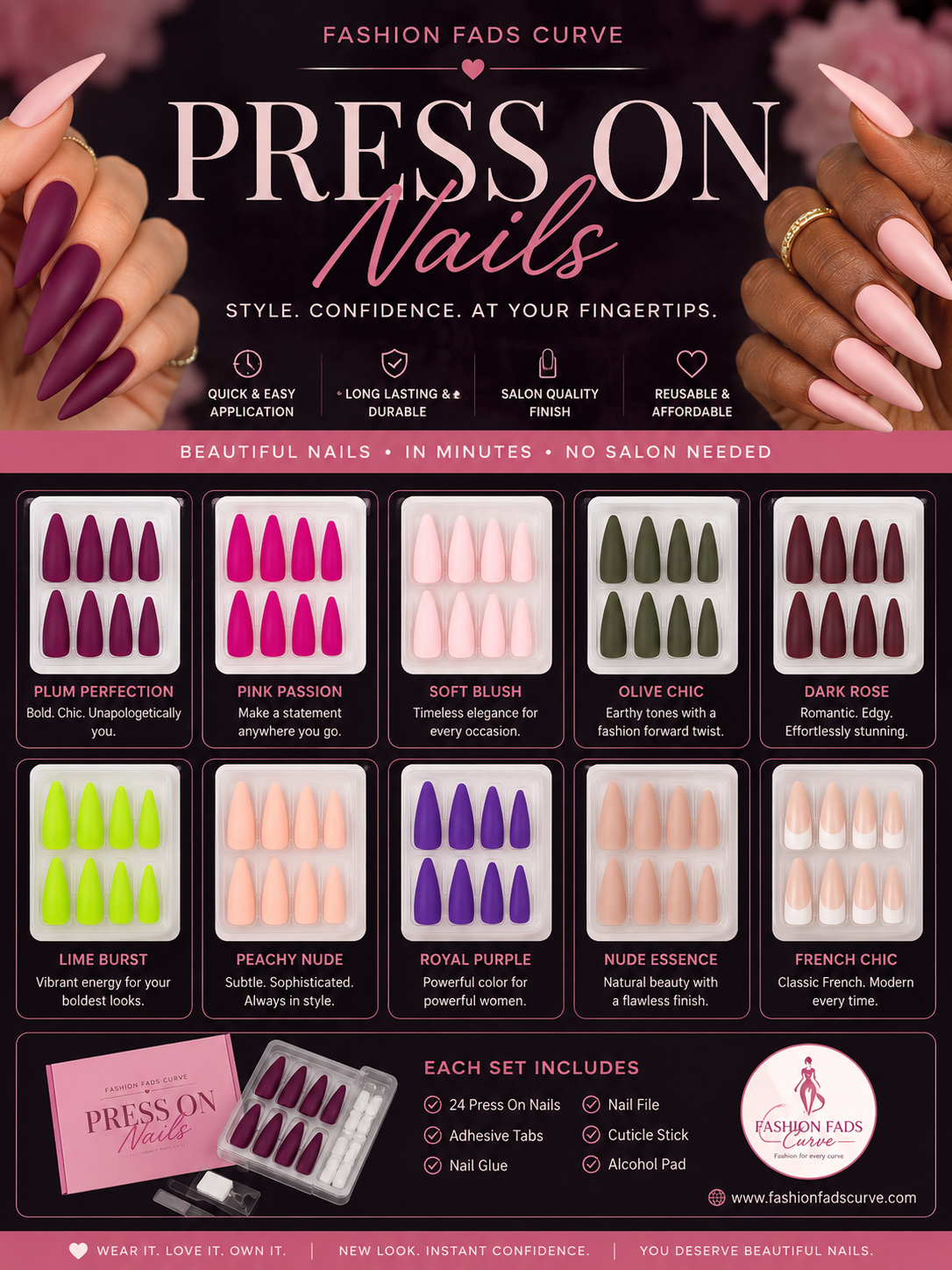 Press On Nails Collection READY TO DELIVER • IN STOCK Use code NAIL10 10% OFF