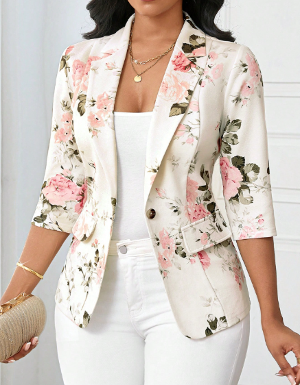 Floral Print Statement Blazer