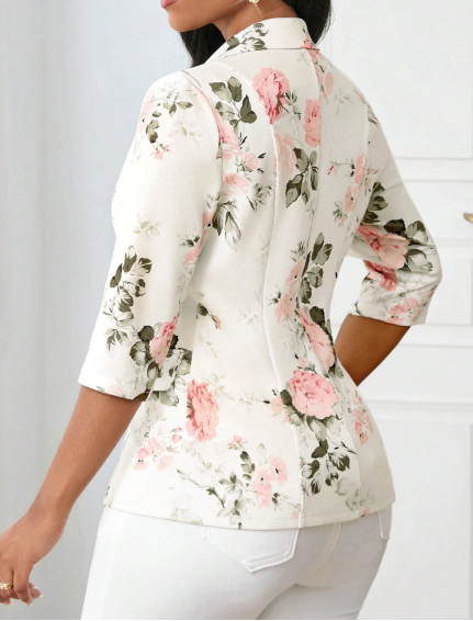 Floral Print Statement Blazer - Image 3