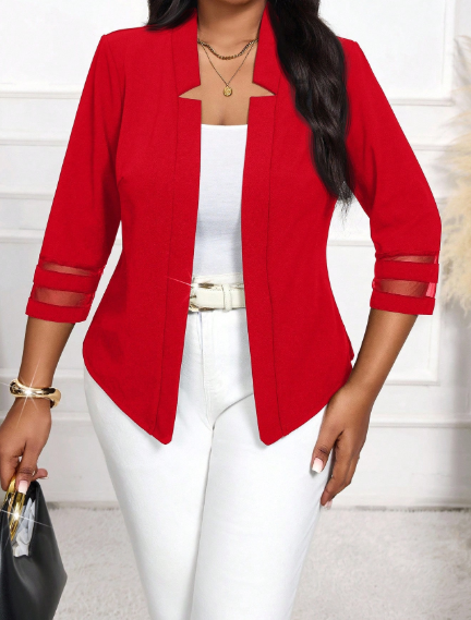 Sophistique Mesh Patchwork Blazer