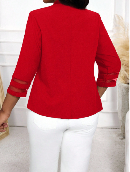 Sophistique Mesh Patchwork Blazer - Image 3