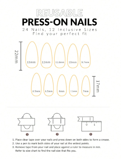 Bronzed Sparkle Long Almond Press-On Nails - Image 3